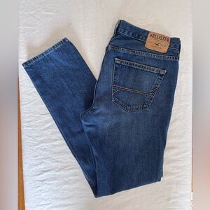 Men’s Hollister Medium Wash Straight Leg Denim Jeans 36x34